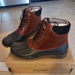 Sperry Avenue Duck Boots Black Amaretto